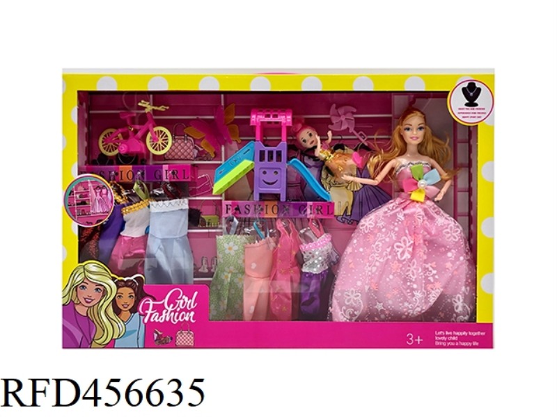 11.5-INCH MULTI JOINT BARBIE DOLL WITH CHILDREN'S AMUSEMENT PARK THEME