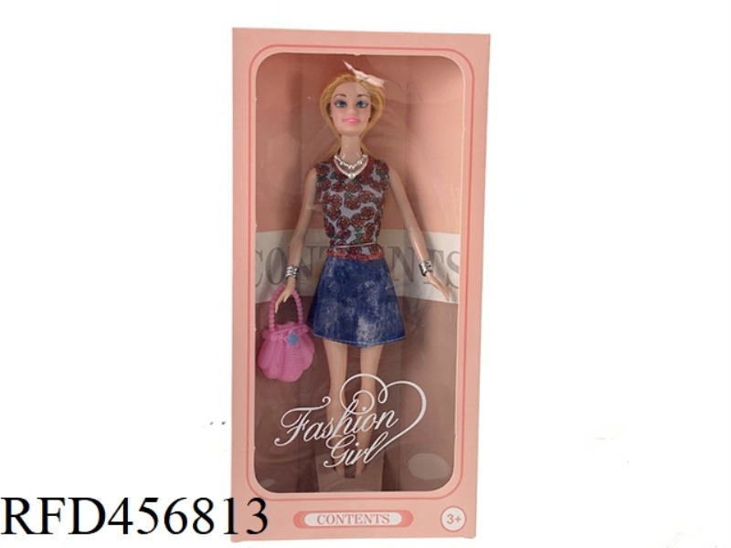 11 INCH 5 JOINT SKIRT SET BARBIE WITH HANDBAG