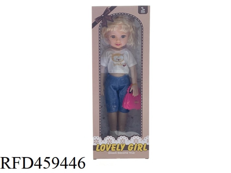 18 INCH EMPTY DOLL WITH ACCESSORIES