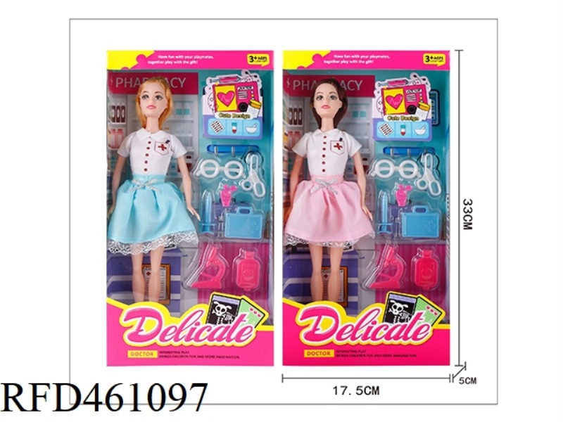 11.5 INCH BARBIE DOLL PET DOCTOR (2 MIXED)