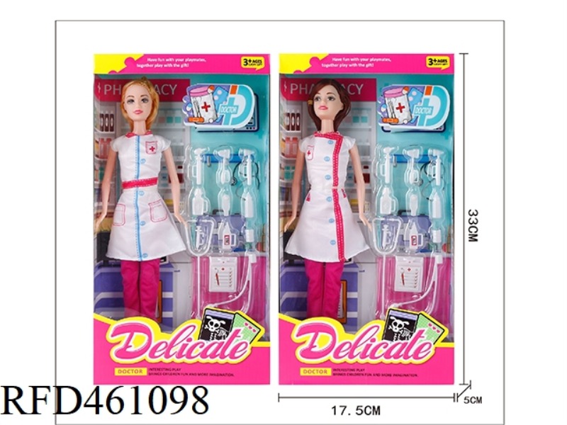 11.5 INCH BARBIE DOLL PET DOCTOR (2 MIXED)