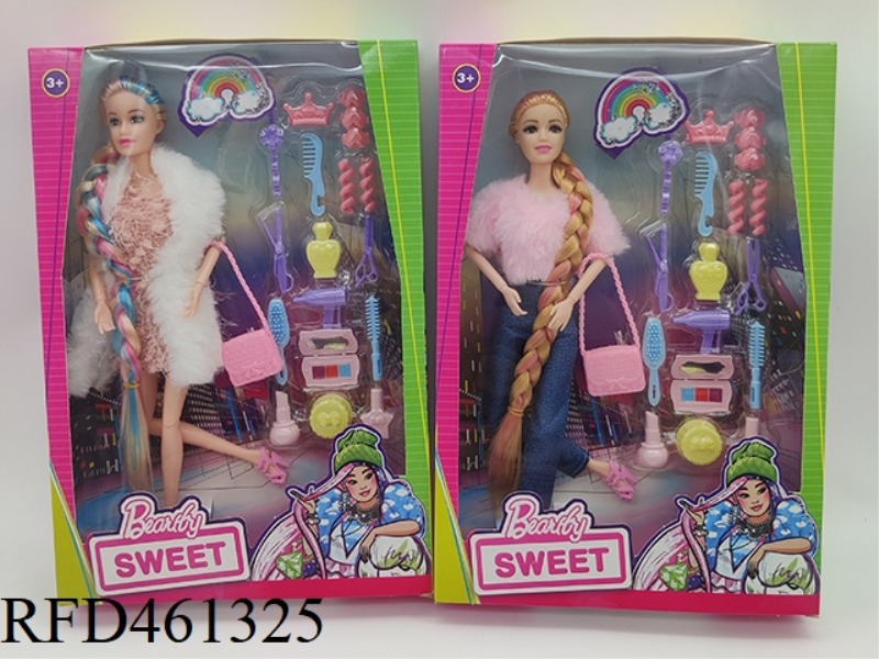 11 INCH SOLID 11 JOINT FASHION BARBIE + 2 ACCESSORIES