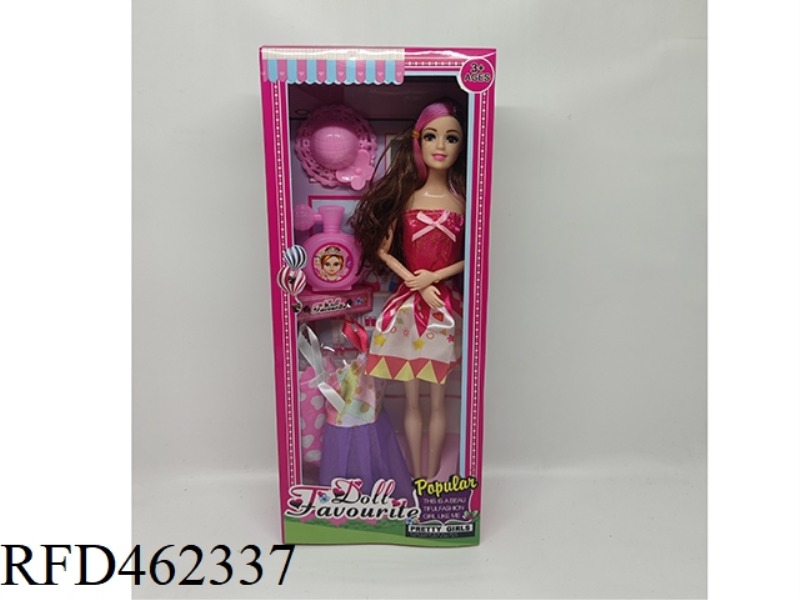 11.5 INCH FULL BODY MOVABLE JOINT BARBIE DOLL PERFUME BOTTLE HAT