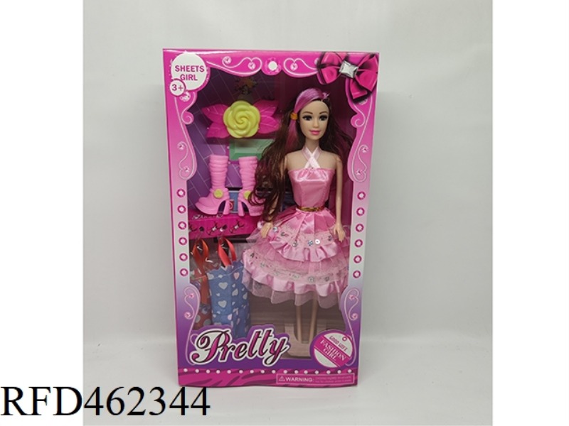 11.5 INCH BARBIE DOLL PLUM BLOSSOM BOOTS HAIRPIN