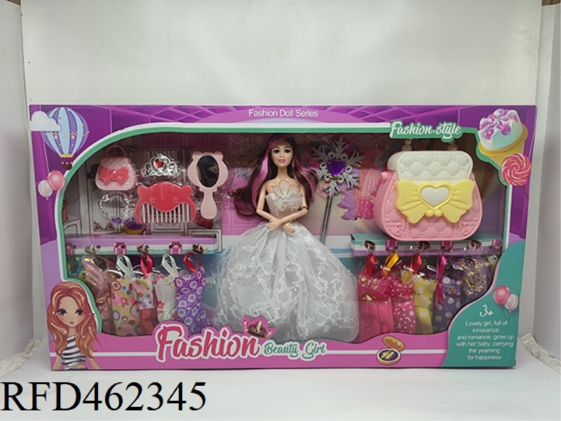 11.5-INCH FULL BODY MOVABLE JOINT BARBIE DOLL LARGE HANDBAG ICE AND SNOW WALKING STICK BLISTER JEWEL