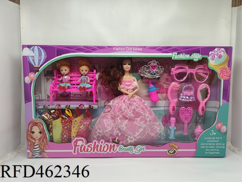 11.5 INCH FULL BODY MOVABLE JOINT BARBIE DOLL MAKEUP ACCESSORIES BLISTER 2 SMALL KELLY PARK CHAIR MI