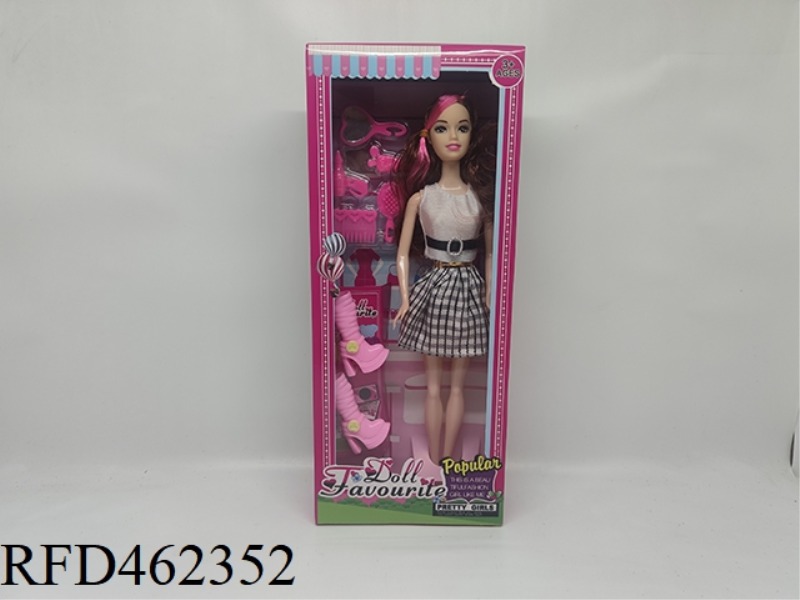 11.5 INCH FULL BODY MOVABLE JOINT BARBIE DOLL HOME ACCESSORIES PLUM BLOSSOM SHOES