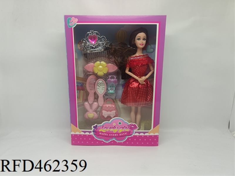 11.5-INCH SOLID MOVABLE JOINT BARBIE DOLL WITH CROWN JEWELRY