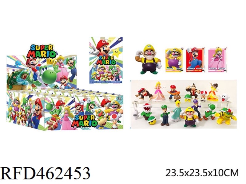 3-7CM NEW SUPER MARIO 1 DOLL +3 CARDS 36 TIN BAGS