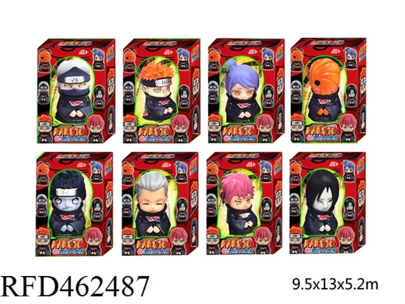 3-INCH ENAMEL Q VERSION NARUTO SINGLE 8 MIXED HEADS CAN ROTATE