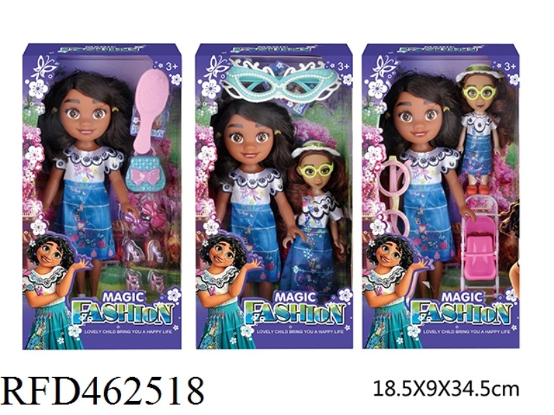11 INCH FAT CHILDREN'S BODY THEME SONG MUSIC ENAMEL HANDS REAL 3D EYE MAGIC FULL HOUSE MIRABEL DOLL