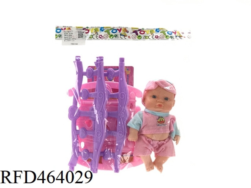 CRIB WITH 8-INCH DOLL