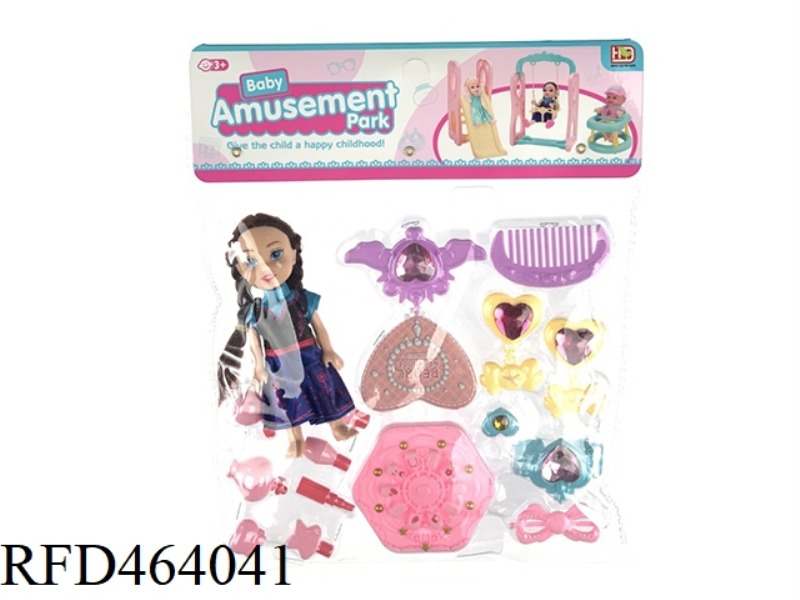 HAIR CLIP COMBINATION + COSMETIC BOTTLE + PRINCESS