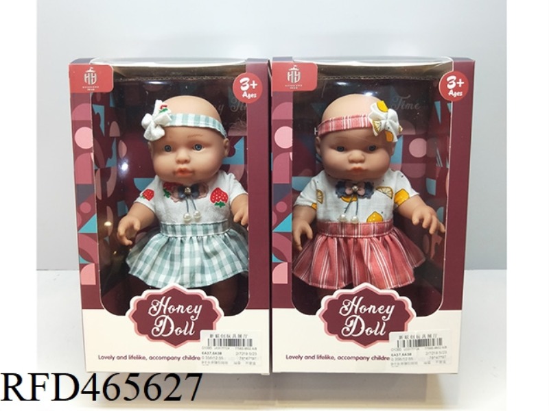 9-INCH FULL BODY ENAMEL DOLL STANDING PACKAGING