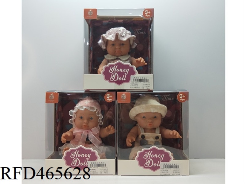 9-INCH FULL BODY ENAMEL DOLL SITTING PACKAGING