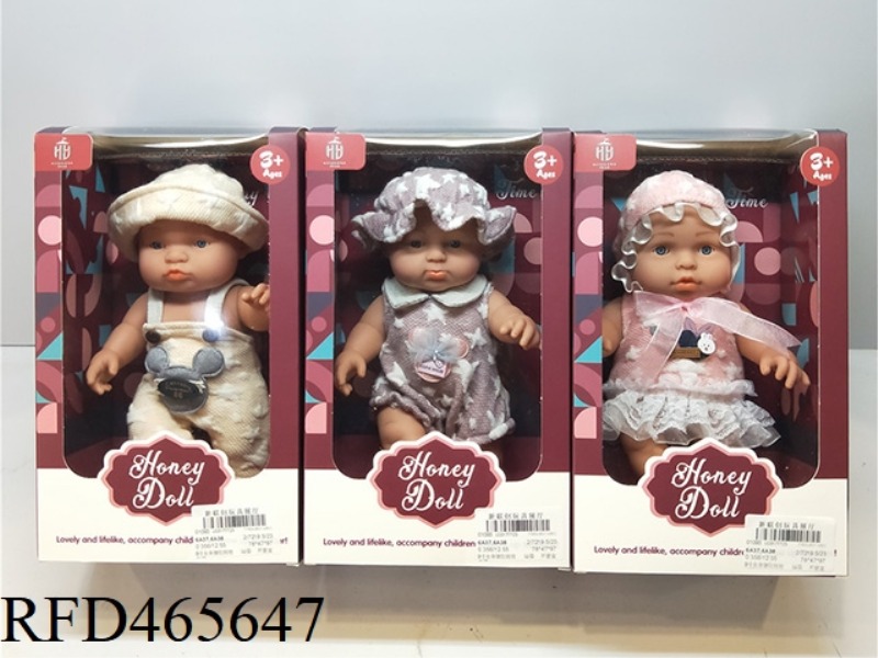 9-INCH FULL BODY ENAMEL DOLL STANDING PACKAGING