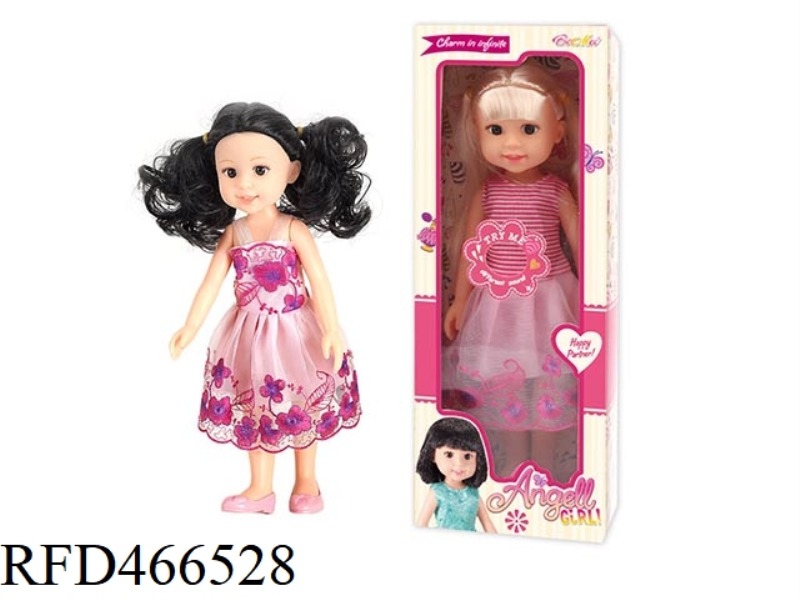 TWO 14 INCH DOLLS [CLOTHES, HAIR STYLE] MIXED CLOTHES +IC