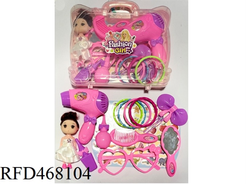 PORTABLE BOX WITH CONFUSED BARBIE SUIT