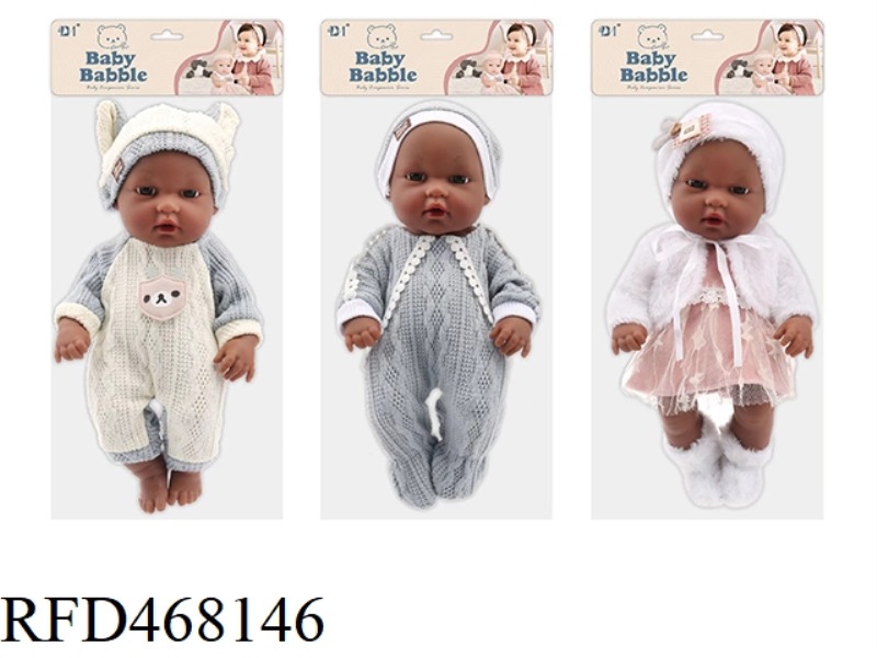 12 INCH IMITATION NEWBORN BLACK DOLL