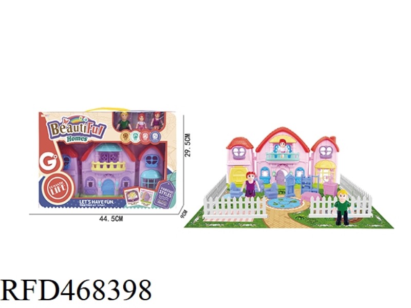A CARTOON VILLA SUIT FOR A THREE MEMBER DOLL