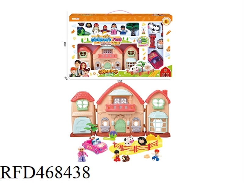 FAMILY OF FOUR BUILDING BLOCK VILLA SET