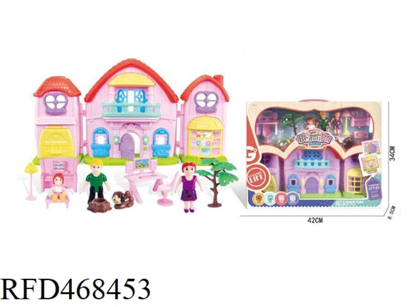 A FAMILY OF THREE CARTOON VILLA SET