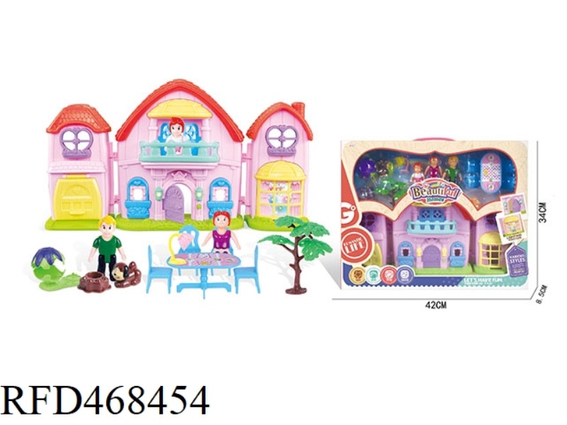 A FAMILY OF THREE CARTOON VILLA SET