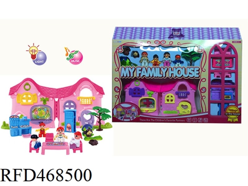 TEACHER AND STUDENT FOUR BUILDING BLOCKS MAN WIND AND SNOW VILLA SET