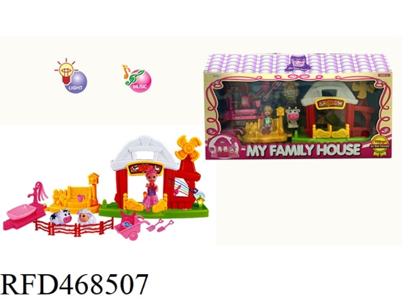 BARBIE FARM VILLA SET WITH LIGHT AND MUSIC