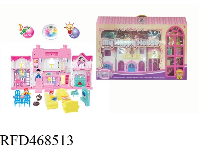 A FAMILY OF FOUR BUILDING BLOCKS VILLA SET WITH STAIRS