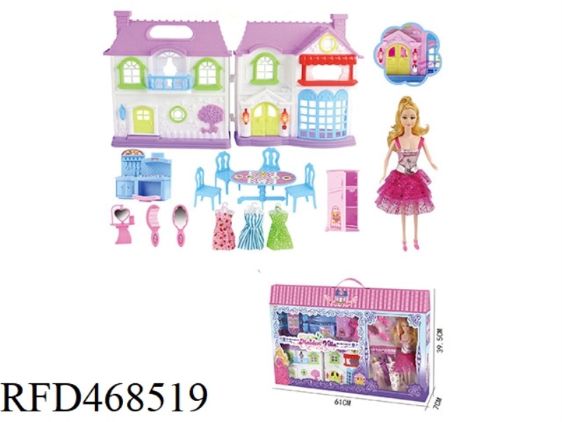 11.5 INCH SOLID BARBIE VILLA SET