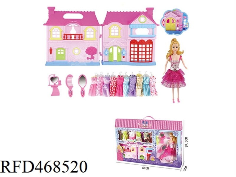 11.5 INCH SOLID BARBIE VILLA SET