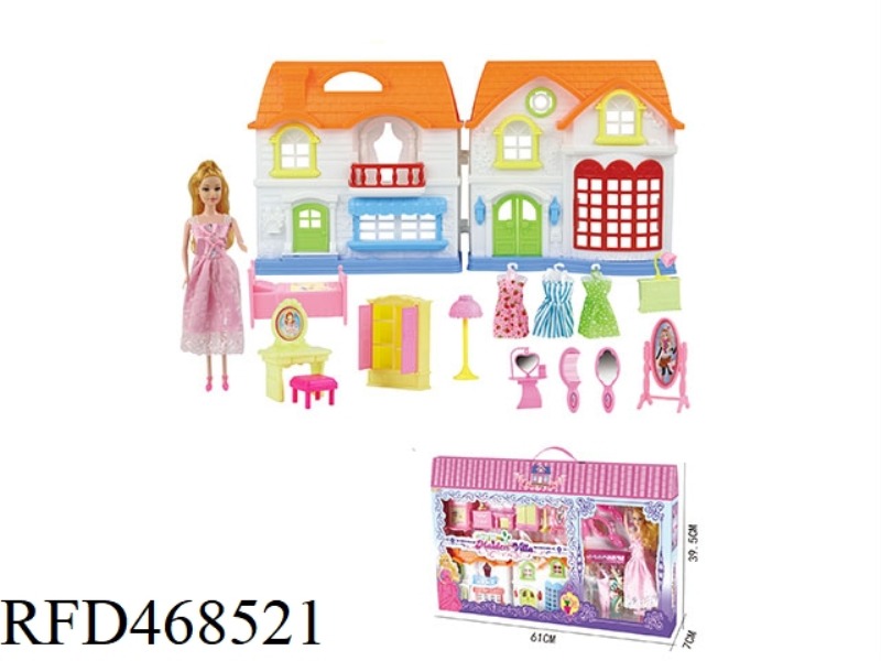 11.5 INCH SOLID BARBIE VILLA SET