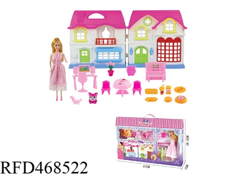 11.5 INCH SOLID BARBIE VILLA SET