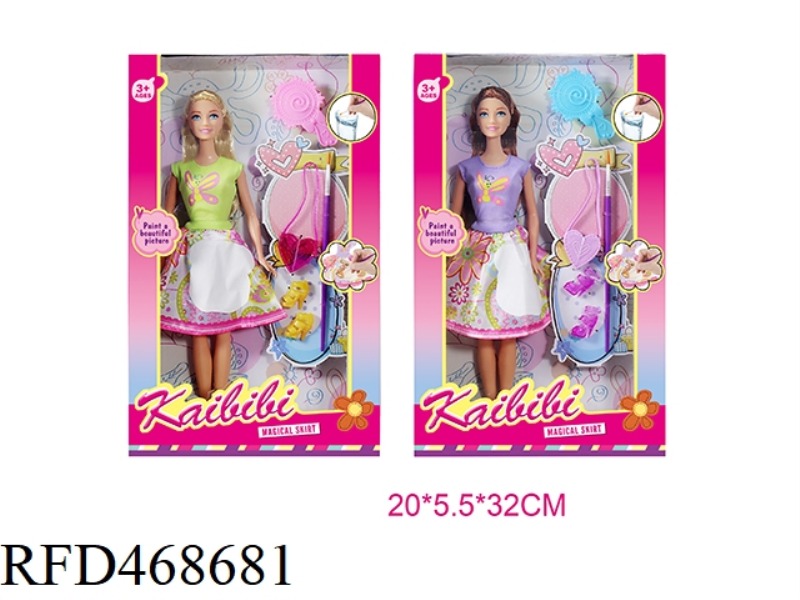 11.5 INCH SOLID BODY KEBBY MAGIC WATER PAINTING SKIRT