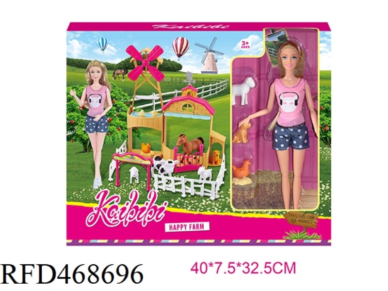 11.5 INCH SOLID BODY JOINT KEBBY DOLL RANCH THEME