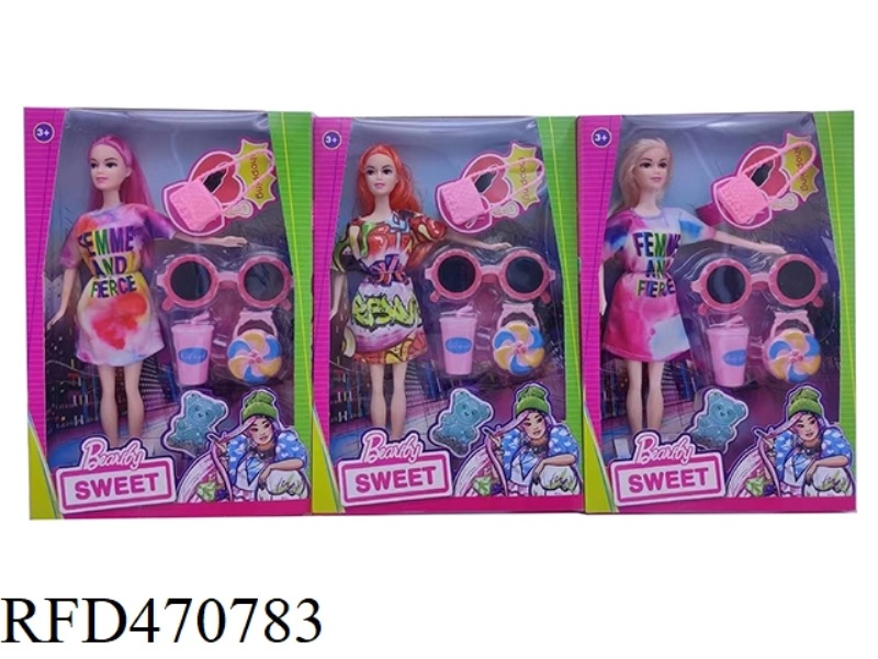 11.5 INCH SOLID PINK SHINY BASEBALL JACKET STAR BARBIE