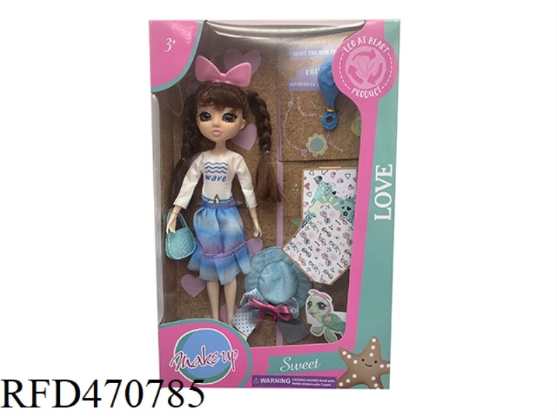 10 INCH 12 JOINT SOLID BODY 4D REAL EYE ENVIRONMENTAL PROTECTION KOLAR DOLL
