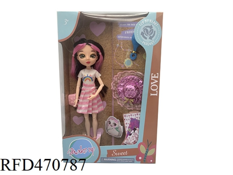 10 INCH 12 JOINT SOLID BODY 4D REAL EYE ENVIRONMENTAL PROTECTION NORA DOLL