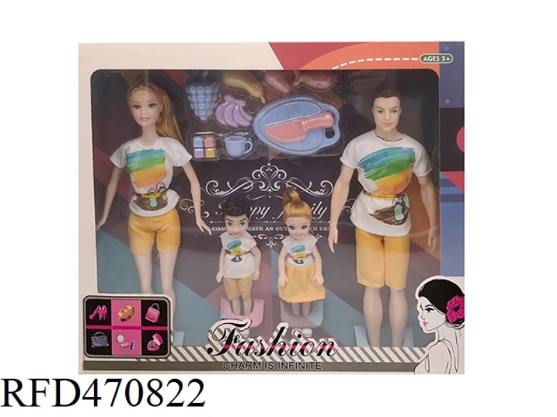 11.5-INCH REAL FAMILY FOUR BARBIE FIELD SUIT WITH 10 PIECES