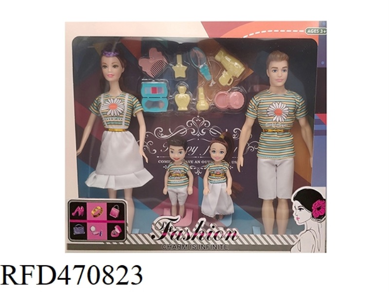 11.5-INCH REAL FAMILY BARBIE OUTDOOR SUIT WITH 8-PIECE SET