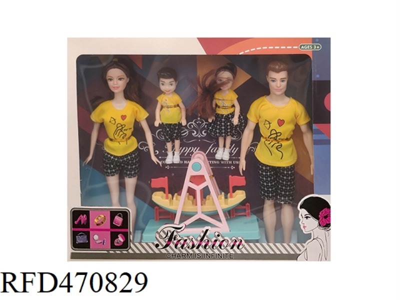 11.5-INCH FULL-SIZE FOUR MEMBER BARBIE WITH PIRATE CAR SUIT