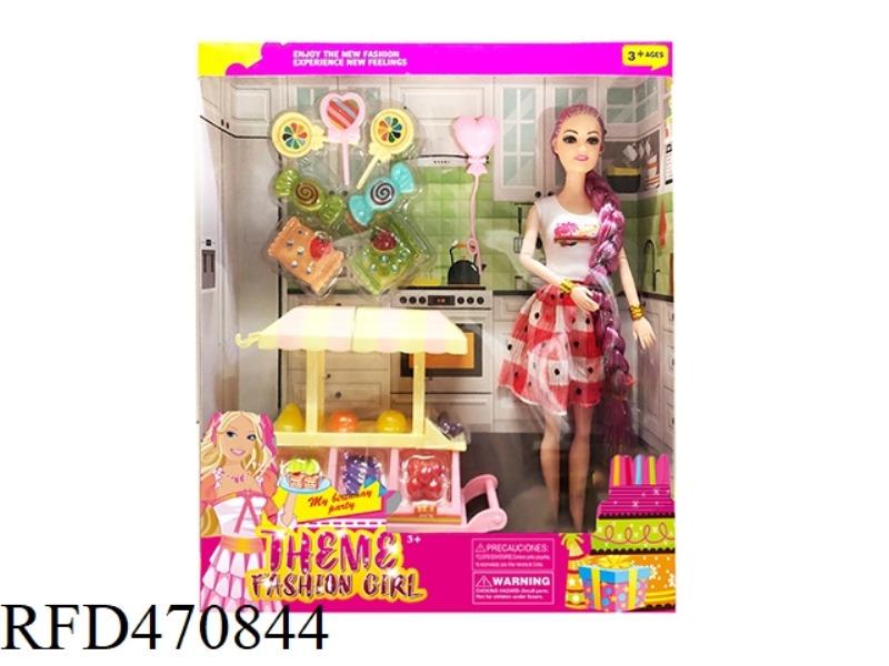 11.5 INCH 9-JOINT SOLID LONG HAIR BARBIE