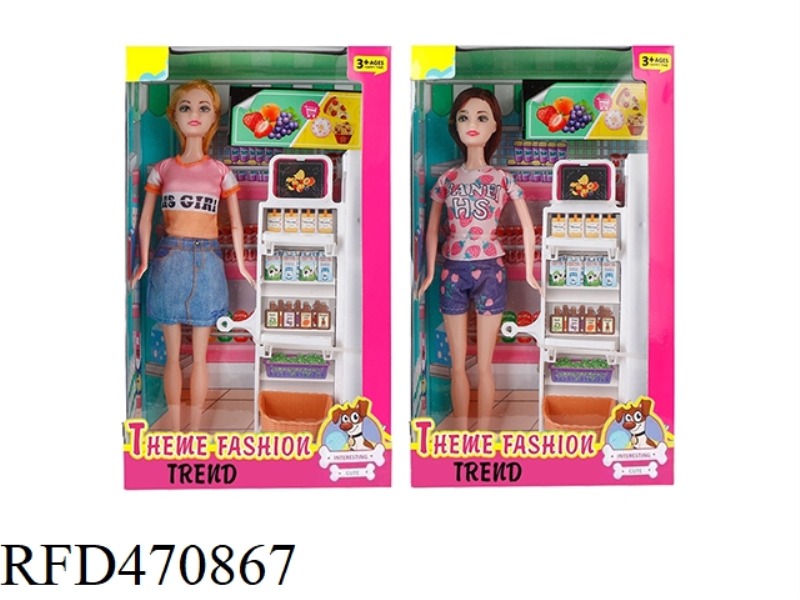 11.5-INCH SOLID FASHION BARBIE MATCHING, SUPERMARKET NUTRITION CABINET
