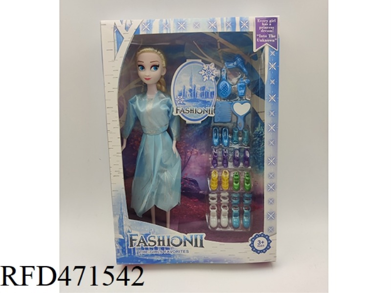 11 INCH SOLID SNOW BARBIE + BLISTER ACCESSORIES