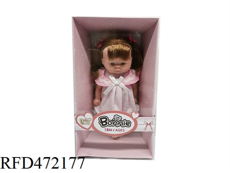 8 INCH FULL ENAMEL CUTE DRESS DOLL WITH BRAIDS