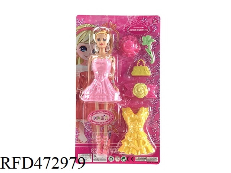 11.5 INCH REAL DEAD HAND BARBIE + CLOTHES ACCESSORIES