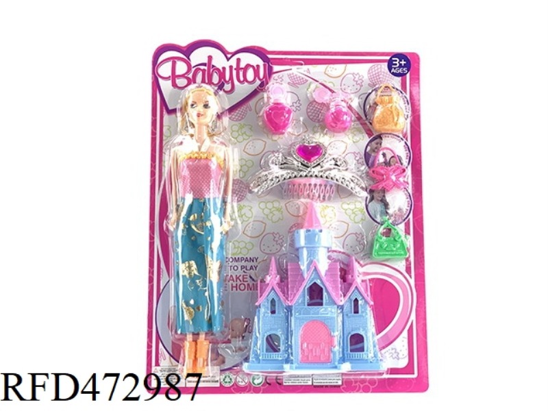 11.6 INCH REAL DEAD HAND BARBIE + BIG HOUSE + DECORATIVE ACCESSORIES