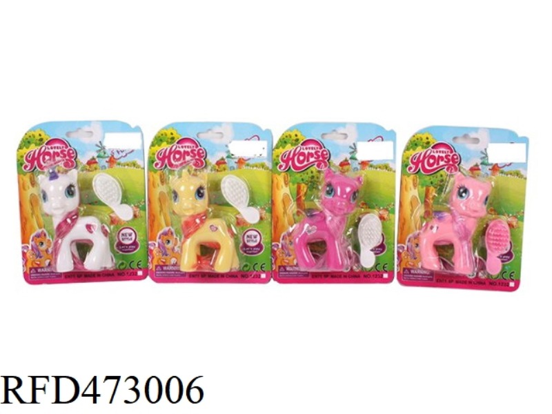 VINYL MY LITTLE PONY WITH HORSE COMB SINGLE 4 COLOR MIX