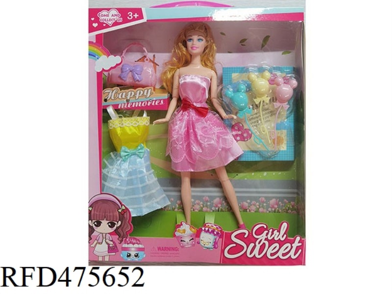 11.5 INCH 9 JOINTS SOLID BODY BARBIE HANGING SKIRT BALLOON BAG ACCESSORIES